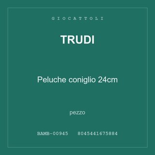 Trudi Peluche coniglio 24cm — conf. 3 pz
