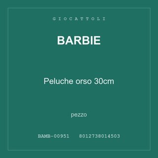Barbie Peluche orso 30cm — conf. 2 pz
