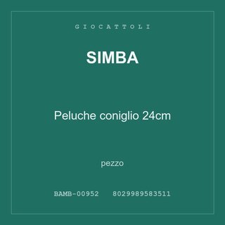 Simba Peluche coniglio 24cm — conf. 2 pz