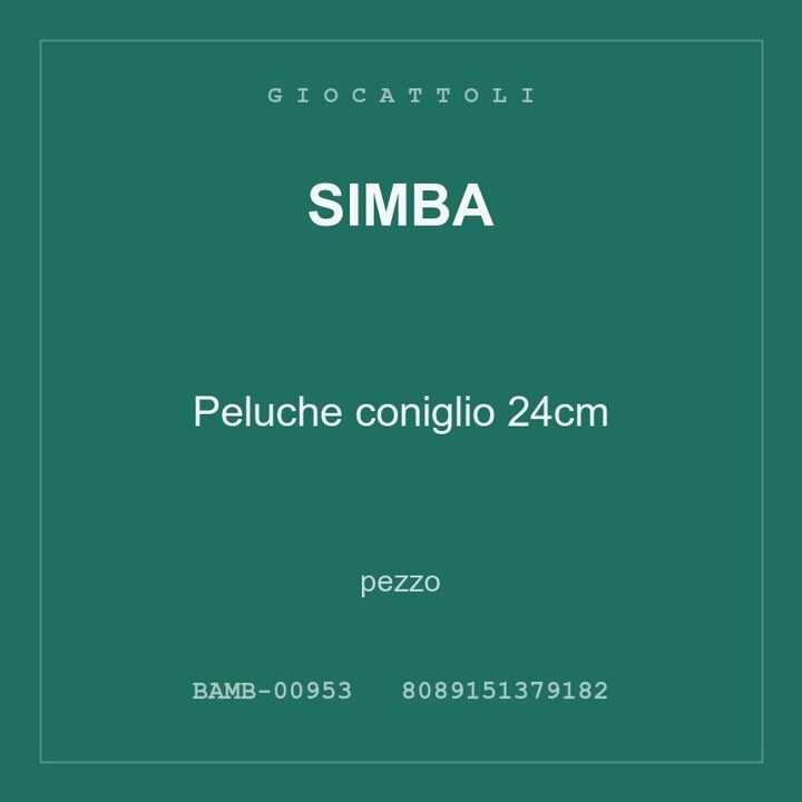Simba Peluche coniglio 24cm — conf. 3 pz