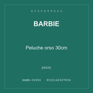 Barbie Peluche orso 30cm — conf. 3 pz