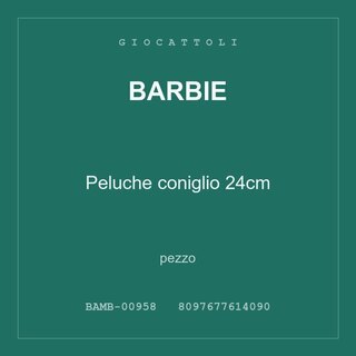 Barbie Peluche coniglio 24cm — conf. 3 pz