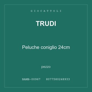 Trudi Peluche coniglio 24cm — conf. 4 pz