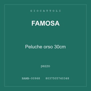 Famosa Peluche orso 30cm — conf. 4 pz