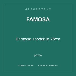 Famosa Bambola snodabile 28cm — conf. 3 pz