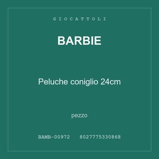 Barbie Peluche coniglio 24cm — conf. 8 pz