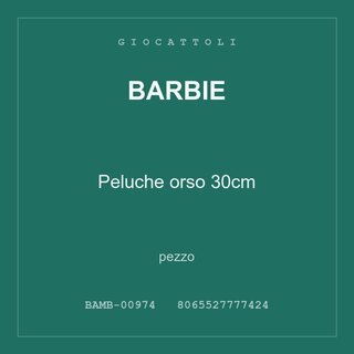 Barbie Peluche orso 30cm — conf. 6 pz