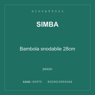 Simba Bambola snodabile 28cm — conf. 2 pz