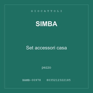 Simba Set accessori casa — conf. 3 pz