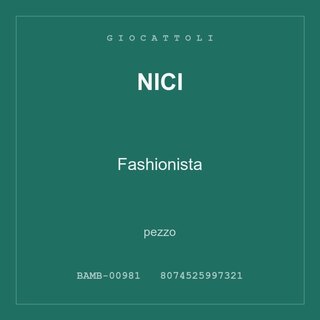 Nici Fashionista — pezzo singolo