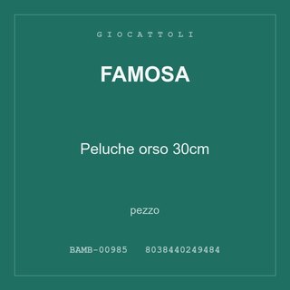 Famosa Peluche orso 30cm — conf. 6 pz