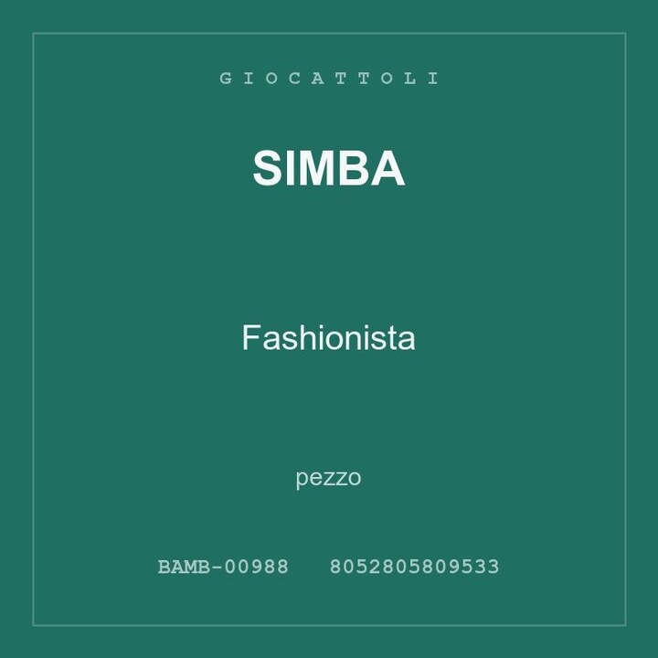 Simba Fashionista — conf. 2 pz