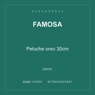 Famosa Peluche orso 30cm — conf. 8 pz