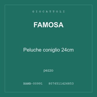 Famosa Peluche coniglio 24cm — conf. 6 pz