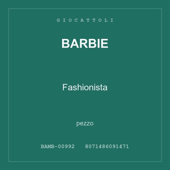 Barbie Fashionista — conf. 3 pz