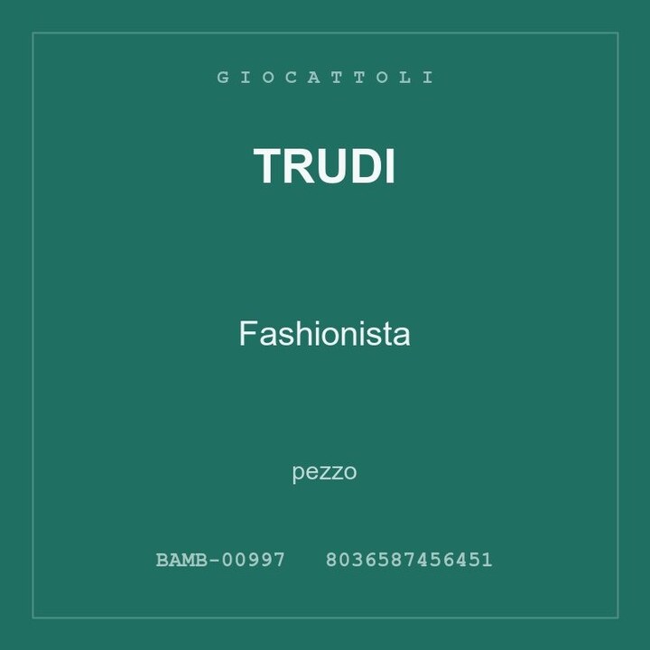 Trudi Fashionista — conf. 8 pz