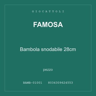 Famosa Bambola snodabile 28cm — conf. 6 pz