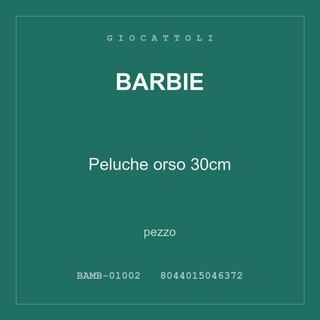 Barbie Peluche orso 30cm — conf. 8 pz