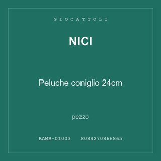 Nici Peluche coniglio 24cm — conf. 3 pz