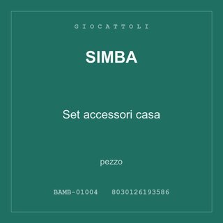 Simba Set accessori casa — conf. 6 pz