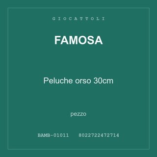 Famosa Peluche orso 30cm — conf. 12 pz