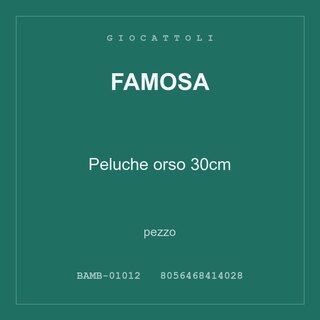 Famosa Peluche orso 30cm — conf. 24 pz